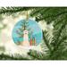 The Holiday Aisle® Gascon Saintongeois Holiday Shaped Ornament Ceramic/Porcelain in Blue | 3 H x 3 W x 0.25 D in | Wayfair