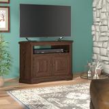 Foundry Select Rafeef Solid Wood Corner TV Stand for TVs up to 43" Wood in Blue | 27 H in | Wayfair 3596A5D791B144359C601AA8DF23388E