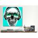 Ebern Designs Skull Sun Glasses by Luz Graphics Graphic Art on Canvas in Green Canvas in Black/Green | 12 H x 12 W x 1.5 D in | Wayfair