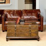 Astoria Grand Moorhouse Coffee Table w/ Storage Leather/Wood in Brown | 20 H x 43 W x 26 D in | Wayfair 90E6AAE8A9A5493C8A3D7E0E9A7B3976