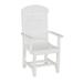 Ebern Designs Lintgen Captain Bar Height Patio Dining Chair Plastic/Resin in White | 56 H x 24 W x 21.5 D in | Wayfair