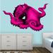 Zoomie Kids Vinyl Mural Octopus Tentacles Stickers Ocean Animal Wall Decal Metal in Pink/Indigo | 32 H x 48 W in | Wayfair