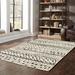 White 94 x 0.43 in Area Rug - Foundry Select Niesha Geometric Machine Made Power Loom Area Rug in Ivory | 94 W x 0.43 D in | Wayfair