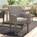 Lark Manor™ Amjad Patio Dining Armchair w/ Cushion Metal in Gray | 35 H x 23 W x 21 D in | Wayfair FLORENCE-TKC297b-DC-C-BEIGE