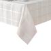 Gracie Oaks Ramiro Plaid Jacquard Square/Rectangle Tablecloth Polyester in White | 52 D in | Wayfair 679FB807AA8E484AA475B24280FBD971