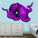 Zoomie Kids Vinyl Mural Octopus Tentacles Stickers Ocean Animal Wall Decal Vinyl/Fabric in Indigo | 10 H x 15 W in | Wayfair