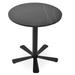 Ivy Bronx Iolande Circular Stone Conference Meeting Table Metal/Stone in White/Black | 29 H x 36 W x 36 D in | Wayfair