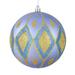 The Holiday Aisle® Matte Glitter Diamond Ball Ornament Plastic in Blue | 4 H x 4 W x 4 D in | Wayfair 3535BC7598974AB3A48878586B692C59