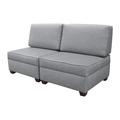 Red Barrel Studio® Anke Twin Split Back Convertible Sofa Metal in Gray/Brown | 32 H x 60 W x 30 D in | Wayfair FD79FAB3DB30498BA706C785A83EE67B