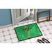 World Menagerie Welcome Palm Tree on Indoor/Outdoor Door Mat Rubber in Green/White | 2' x 3' | Wayfair 8710JMAT