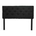 Winston Porter Huynh Upholstered Panel Headboard Upholstered in Black | 25.5 H x 63.5 W x 4.5 D in | Wayfair JackieQWalesBlack