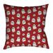 Latitude Run® Avicia Throw Pillow Polyester/Polyfill blend in Red/White | 36 H x 36 W x 14 D in | Wayfair A466E1537CA240EDA683C2797362B4A8