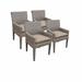 Lark Manor™ Amjad Patio Dining Chair w/ Cushion in Gray | 35 H x 23 W x 21 D in | Wayfair FLORENCE-TKC297b-DC-2x-C-WHEAT