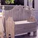 Rosecliff Heights Wyton Wooden Garden Outdoor Bench Wood/Natural Hardwoods in Blue | 26 H x 40 W x 16.5 D in | Wayfair