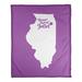 East Urban Home Joliet Illinois Fleece Blanket Microfiber/Fleece/Microfiber/Fleece in Indigo | 60 W in | Wayfair 46F298C1157E414DB2EB95B3FE23B51B