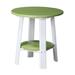 Ebern Designs Azhineh Plastic Outdoor Side Table Plastic in Green/White | 22 H x 21 W x 21 D in | Wayfair B6CE43EA50894C978AF1CC5748E4BFCE