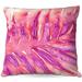 East Urban Home Couch Paradise Palm Aqua Green Throw Pillow Polyester/Polyfill blend in Indigo | 20 H x 20 W x 5 D in | Wayfair
