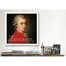 Winston Porter Icons, Heroes & Legends Mozart Quote Painting Print on Canvas in Black/Red | 26 H x 26 W x 1.5 D in | Wayfair