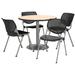 KFI Studios Round Manufactured Wood Breakroom Table Metal in Brown | 36" W x 36" D | Wayfair T36RD-B1922SL-NA-2300-P10