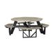 Ebern Designs Hesiodos Outdoor Picnic Table Plastic in Gray/Black | Wayfair DC2A0A41B9AE4230A82C02DDB0BDC514
