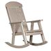 Ebern Designs Tarik Porch Outdoor Rocking Chair, Stainless Steel in Gray/Brown | 43.75 H x 25.75 W x 34.75 D in | Wayfair