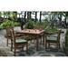 Arlmont & Co. Brough 4 - Person 42" Long Teak Outdoor Dining Set Wood/Teak in Brown/Gray/White | 29 H x 42 W x 42 D in | Wayfair