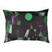 Tucker Murphy Pet™ Carner Full Moon Outdoor Dog Pillow Polyester in Green/Black | 14 H x 42.5 W x 32.5 D in | Wayfair