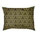 Tucker Murphy Pet™ Chen Hand Drawn Triangles Indoor Dog Pillow Metal in Green/Yellow | 7 H x 12 W x 7 D in | Wayfair