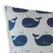 Isabelle & Max™ Gideon Graphic Cotton Pillow Down/Feather/Cotton in Blue/Navy | 18 H x 18 W x 5 D in | Wayfair 6175FFB64FC841299D11F126EC775281