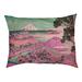 Tucker Murphy Pet™ Burkart the Tea Plantation of Katakura Dog Pillow Polyester/Fleece in Pink/Green | 7.1 H x 52 W x 42 D in | Wayfair