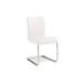 Orren Ellis Mcneilly Dining Chair Upholstered/Genuine Leather in White | 38 H x 17.5 W x 16.5 D in | Wayfair TC-2005-WH