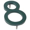 Montague Metal Products Inc. 16 in. Floating Mount House Number Metal in Green | 16 H x 11.75 W x 0.375 D in | Wayfair MHN-16-F-HG1-8