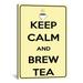 Winston Porter Jetter Keep Calm & Brew Tea Textual Art on Canvas in Black/White | 90 H x 60 W x 1.5 D in | Wayfair AF767370351F4D0689681368D2882C4A