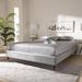 Latitude Run® Jasmond Low Profile Platform Bed Upholstered/Velvet in Gray | 14.4 H x 56.9 W x 80.5 D in | Wayfair F7D912D9271A49BA9AEC0431ECD94B61