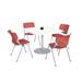 KFI Studios Kool 42" L Square Manufactured Wood Breakroom Table & Chair Set Metal in White | 29" H x 36" L x 36" W | Wayfair