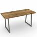 The Twillery Co.® Barwick Bar Height Solid Wood Dining Table Wood/Metal in Brown | 42 H x 120 W x 48 D in | Wayfair