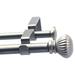 Canora Grey Sigmund Fluted Adjustable Double Curtain Rod Metal in Gray | 0.625 H x 48 W x 0.625 D in | Wayfair F24CAA8DEFBB41D9972698A73E5EE53A