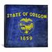 Winston Porter Oregon Flag Map w/ Grunge Graphic Art on Canvas in Gray | 37 H x 37 W x 1.5 D in | Wayfair 8400F324F2224349BCD1D2D3A2187B51