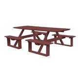 Rosecliff Heights Westbrook Outdoor Picnic Table Wood/Plastic in Brown | 94 W x 74 D in | Wayfair 10BECF65CAB64D60B5B392A4ADA3E753