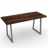 The Twillery Co.® Barwick Bar Height Solid Wood Dining Table Wood/Metal in Brown | 42 H x 60 W x 30 D in | Wayfair ED7F9EFF01734D0AAE07D7DD689B84D4