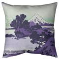 East Urban Home Katsushika Hokusai Shichiri Beach in Sagami Province Euro Pillow Linen, Cotton in Green | 26 H x 26 W x 9.5 D in | Wayfair
