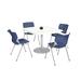 KFI Studios Kool 42" L Square Manufactured Wood Breakroom Table & Chair Set Metal in White | 29" H x 36" L x 36" W | Wayfair