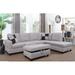 Gray Sectional - Wildon Home® Balk 103.5" Wide Linen Sofa & Chaise w/ Ottoman Linen | 35 H x 103.5 W x 74.5 D in | Wayfair