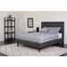 Lark Manor™ Aluino Panel Tufted Platform Bed & Memory Foam Pocket Spring Mattress Upholstered/Metal/Polyester/Microfiber/Microsuede | Wayfair