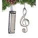 The Holiday Aisle® 2 Piece Harmonicaist's Favorite Hanging Figurine Ornament Set Metal in Black/Gray | 5 H x 3 W x 1 D in | Wayfair