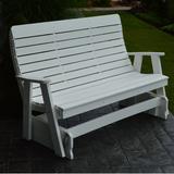 Rosalind Wheeler Aeliana Gliding Bench in Gray/White/Black | 41 H x 62 W x 27 D in | Outdoor Furniture | Wayfair 6581F53D1D764503B8A651FE121EDFC7