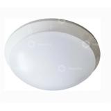 Ebern Designs Solley 1 - Light Simple Bowl LED Flush Mount Acrylic, Crystal in White | 4.72 H x 16 W x 16 D in | Wayfair
