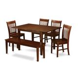 Lark Manor™ Adonica 6 Piece Extendable Dining Set Wood in Brown | Wayfair 95AD80A98B3C40068E13B0934B5F2B3A