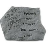 East Urban Home Friends are Flowers Stepping Stone Concrete in Gray | 1 H x 15.5 W x 11.5 D in | Wayfair 67020