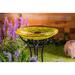 World Menagerie Lahziri Glass Birdbath Glass in Yellow | 26.75 H x 18 W x 18 D in | Wayfair DA5B923F3B78477A8F1B3E006B25E71F